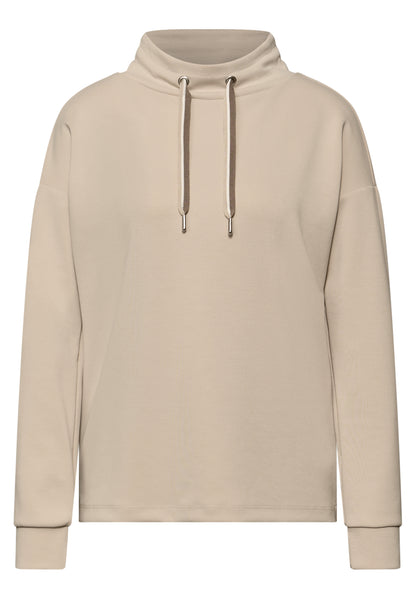 Street One Damen Langarmshirt Turtleneck Seidiger Glanz Modal Polyester Elasthan