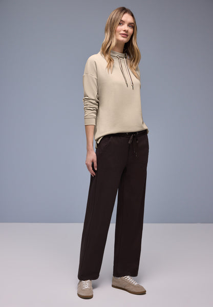 Street One Damen Langarmshirt Turtleneck Seidiger Glanz Modal Polyester Elasthan