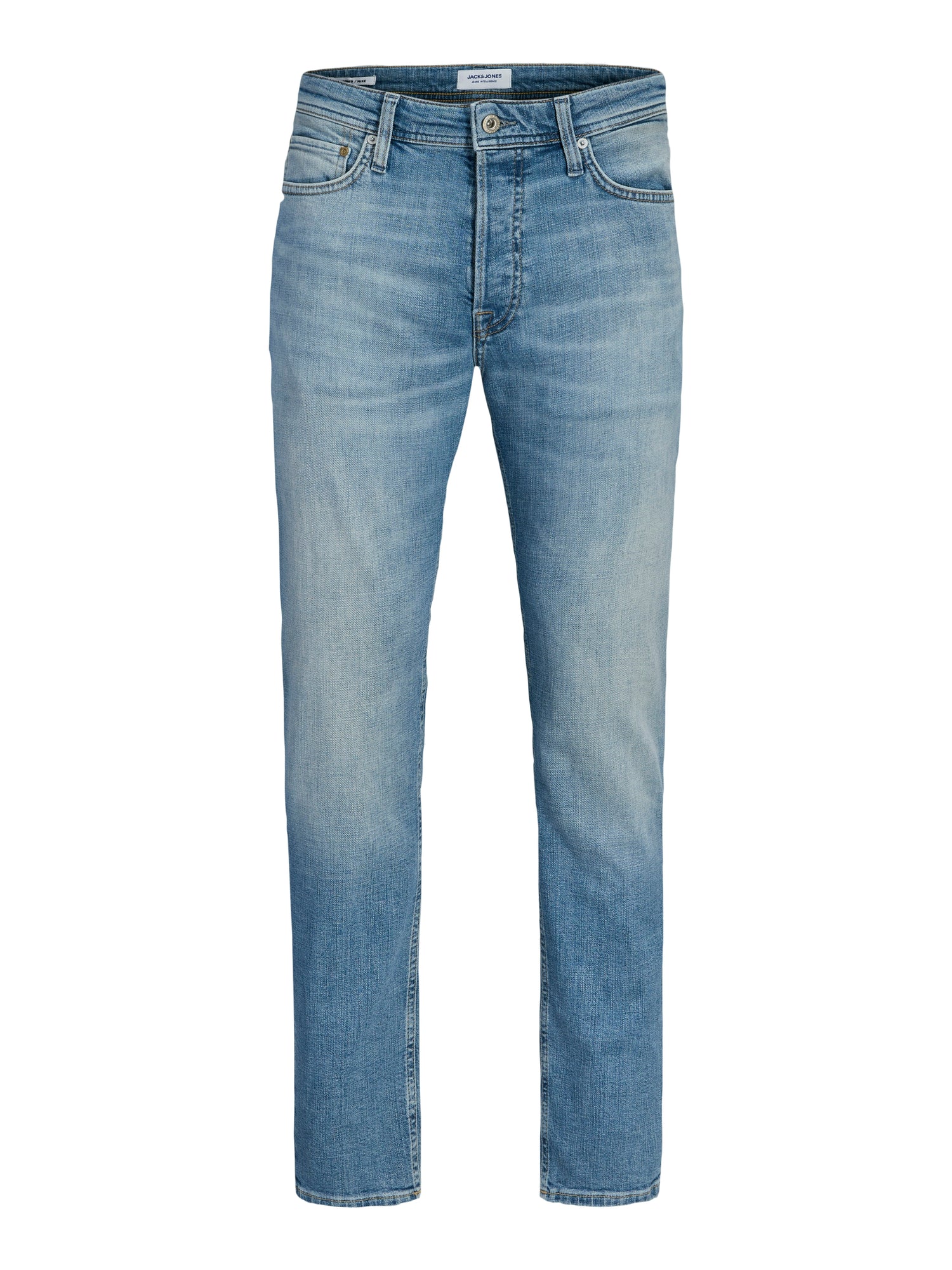 Jack &amp; Jones Classic Mid Rise Tapered Fit Jeans Stonewashed Used-Look