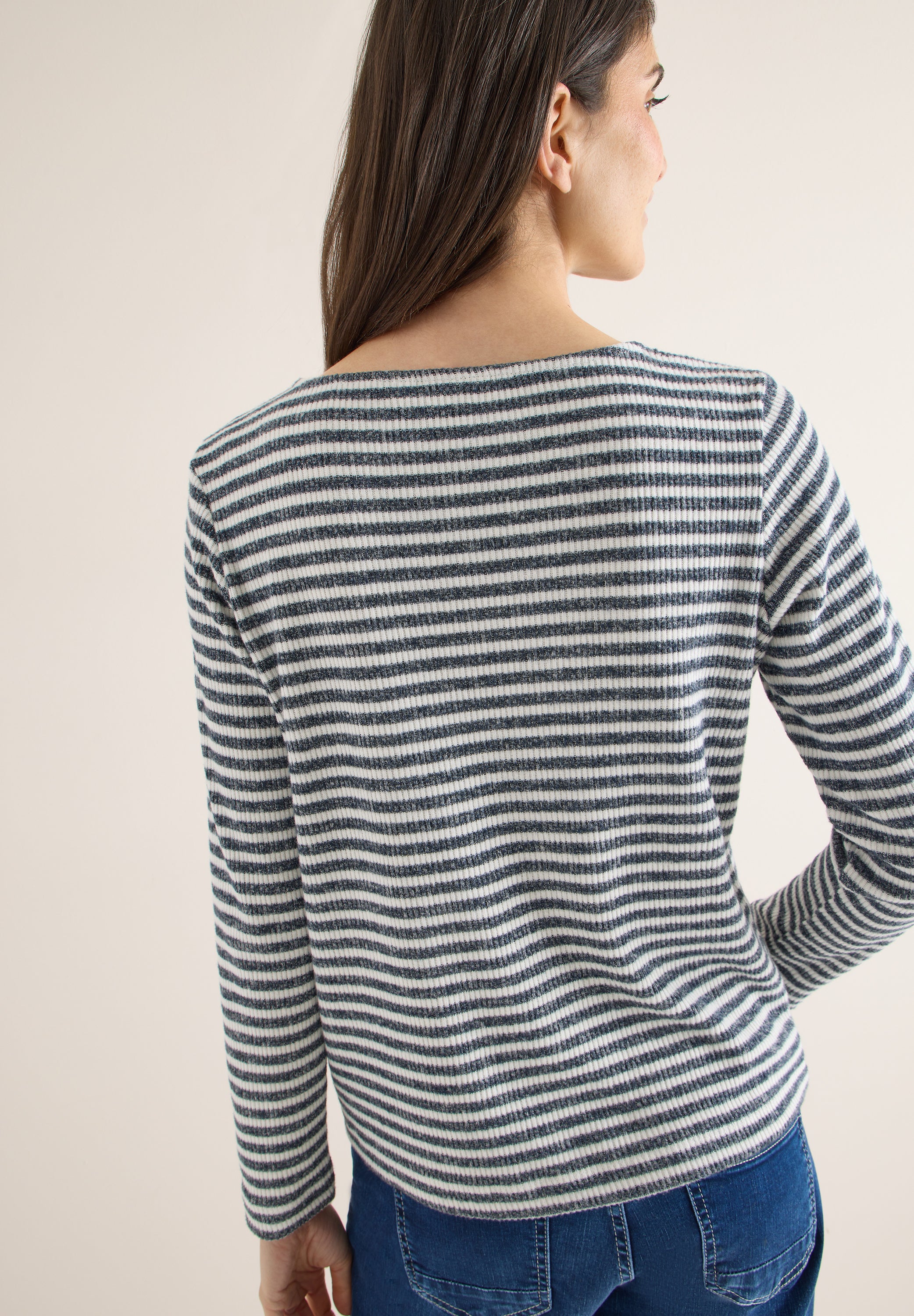 CECIL Damen Shirt Langarm Casual Bequem Viskosemix