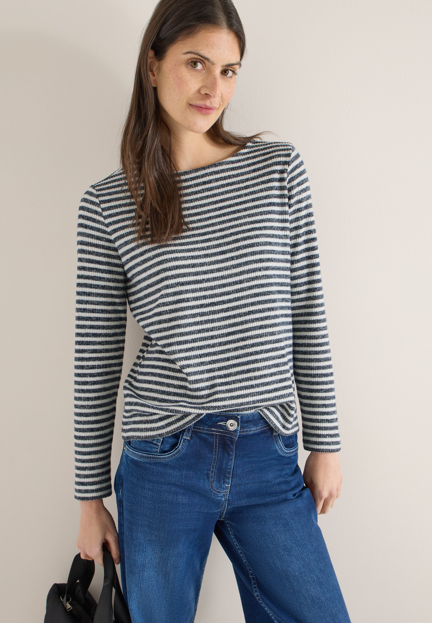 CECIL Damen Shirt Langarm Casual Bequem Viskosemix