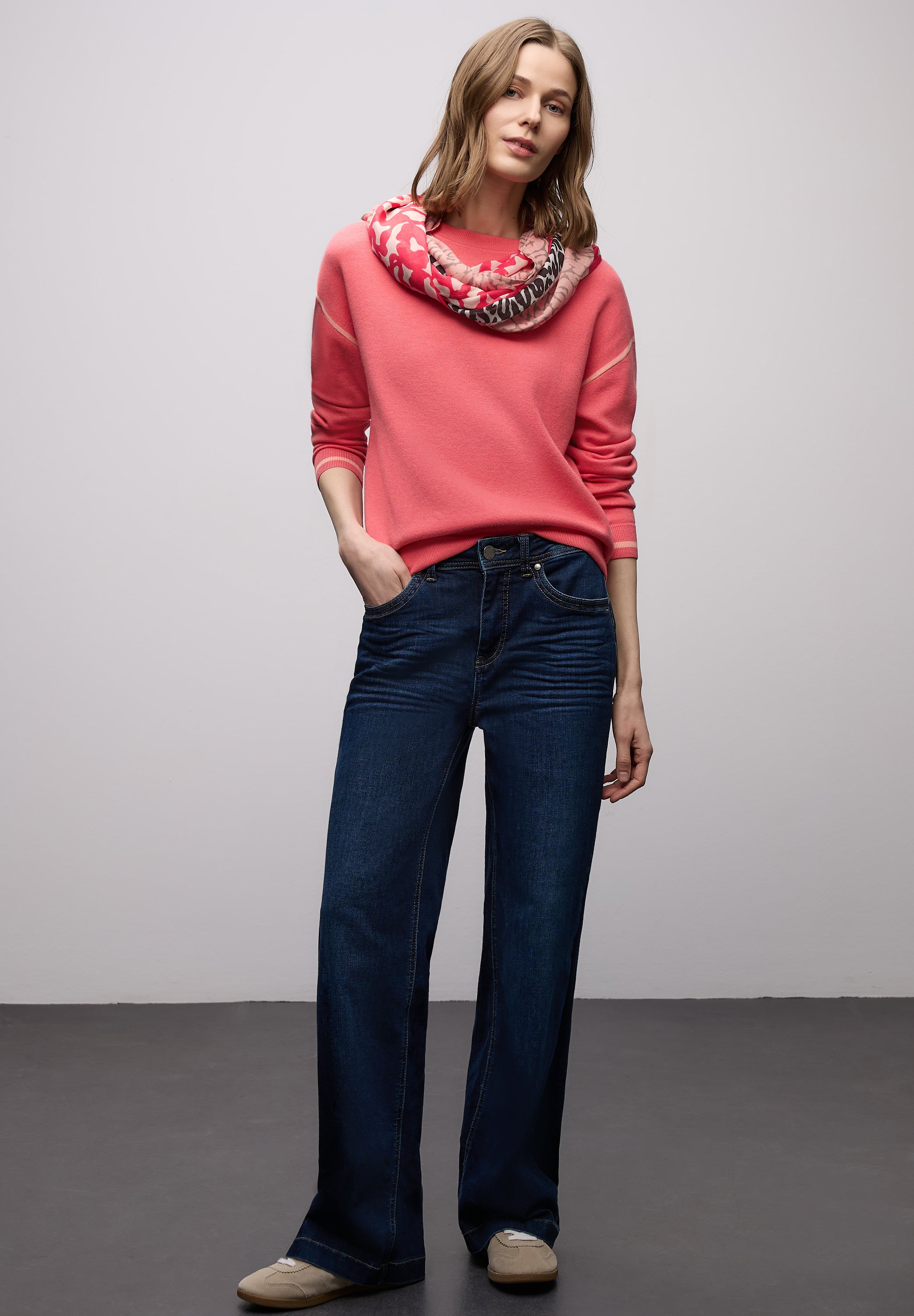 Street One Damen Loop-Schal Animal Print Modal