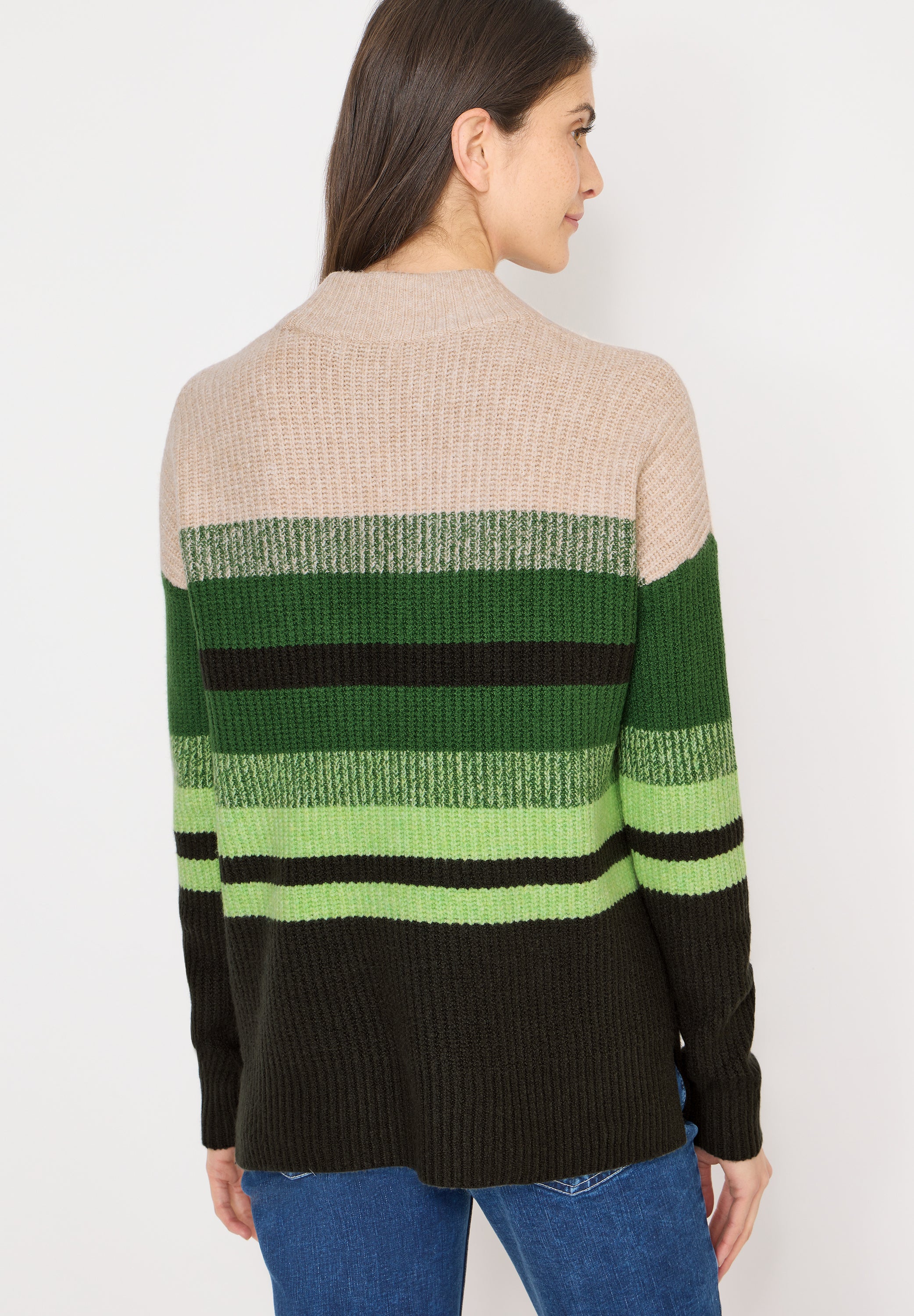 CECIL Damen Strickpullover Turtleneck Langarm Baumwollmix
