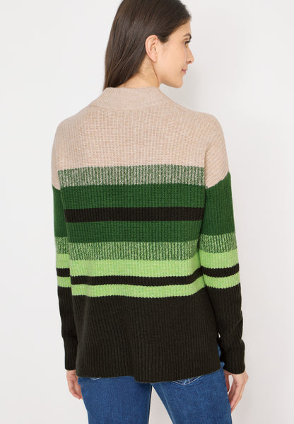CECIL Damen Strickpullover Turtleneck Langarm Baumwollmix
