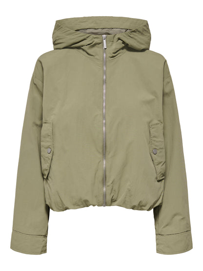 ONLY Damen Jacke mit Kapuze Langarm Reißverschluss aus Nylon