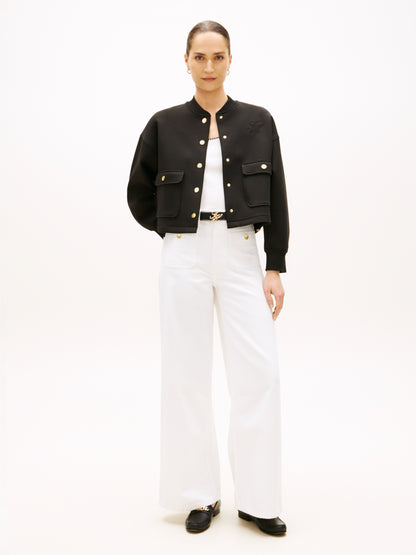 TOMMY HILFIGER Sportswear Division Damen Hose Komfort Stretch Schwarz