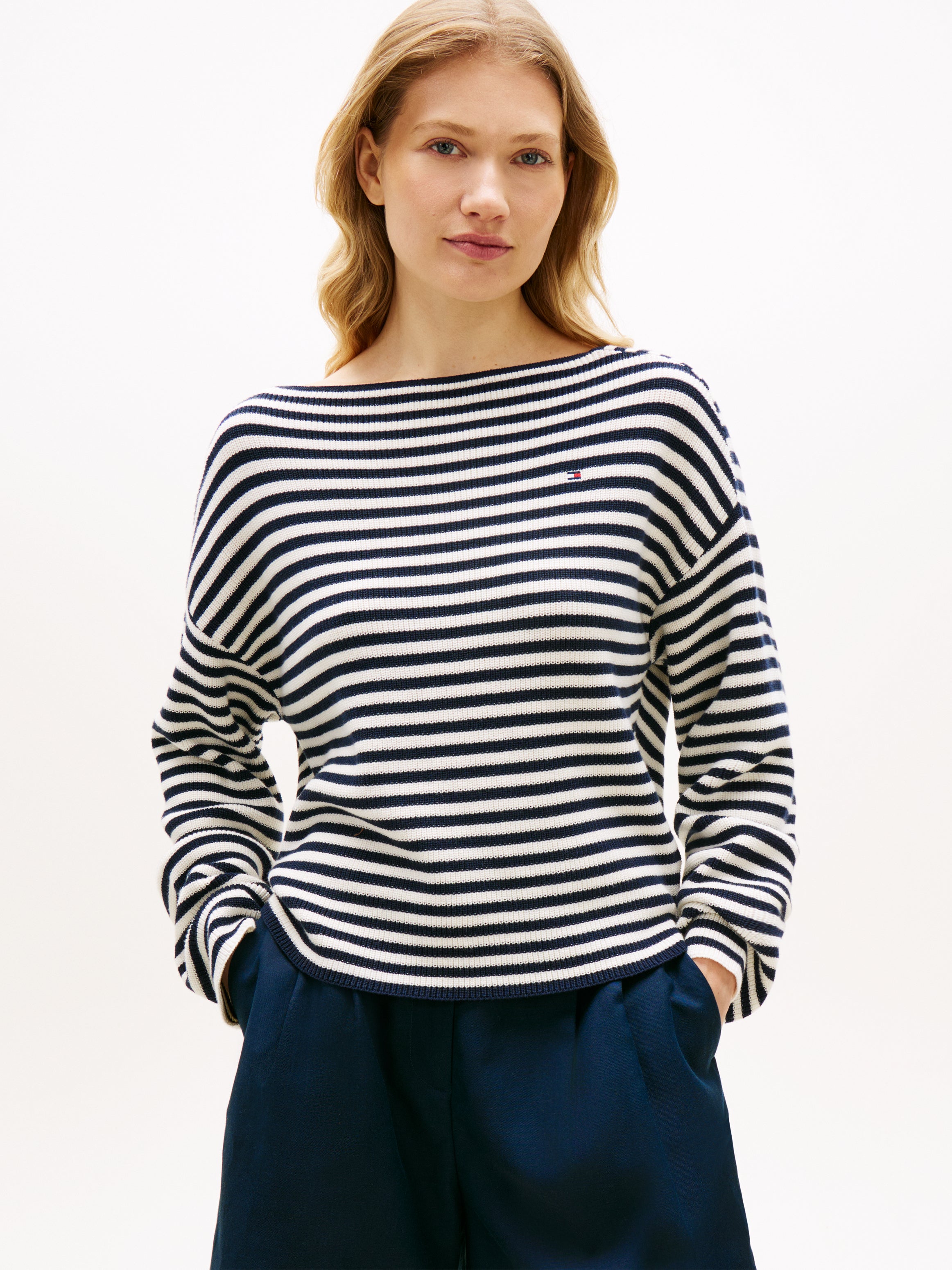 TOMMY HILFIGER Sportswear Division Damen T-Shirt Oversized Baumwolle