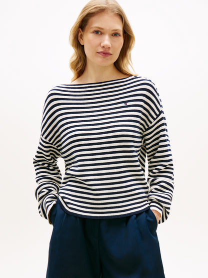 TOMMY HILFIGER Sportswear Division Damen T-Shirt Oversized Baumwolle