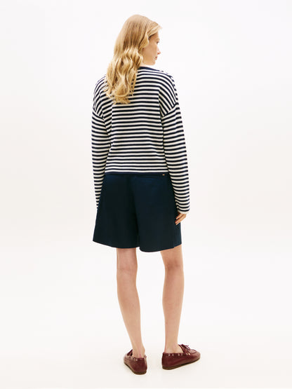 TOMMY HILFIGER Sportswear Division Damen T-Shirt Oversized Baumwolle