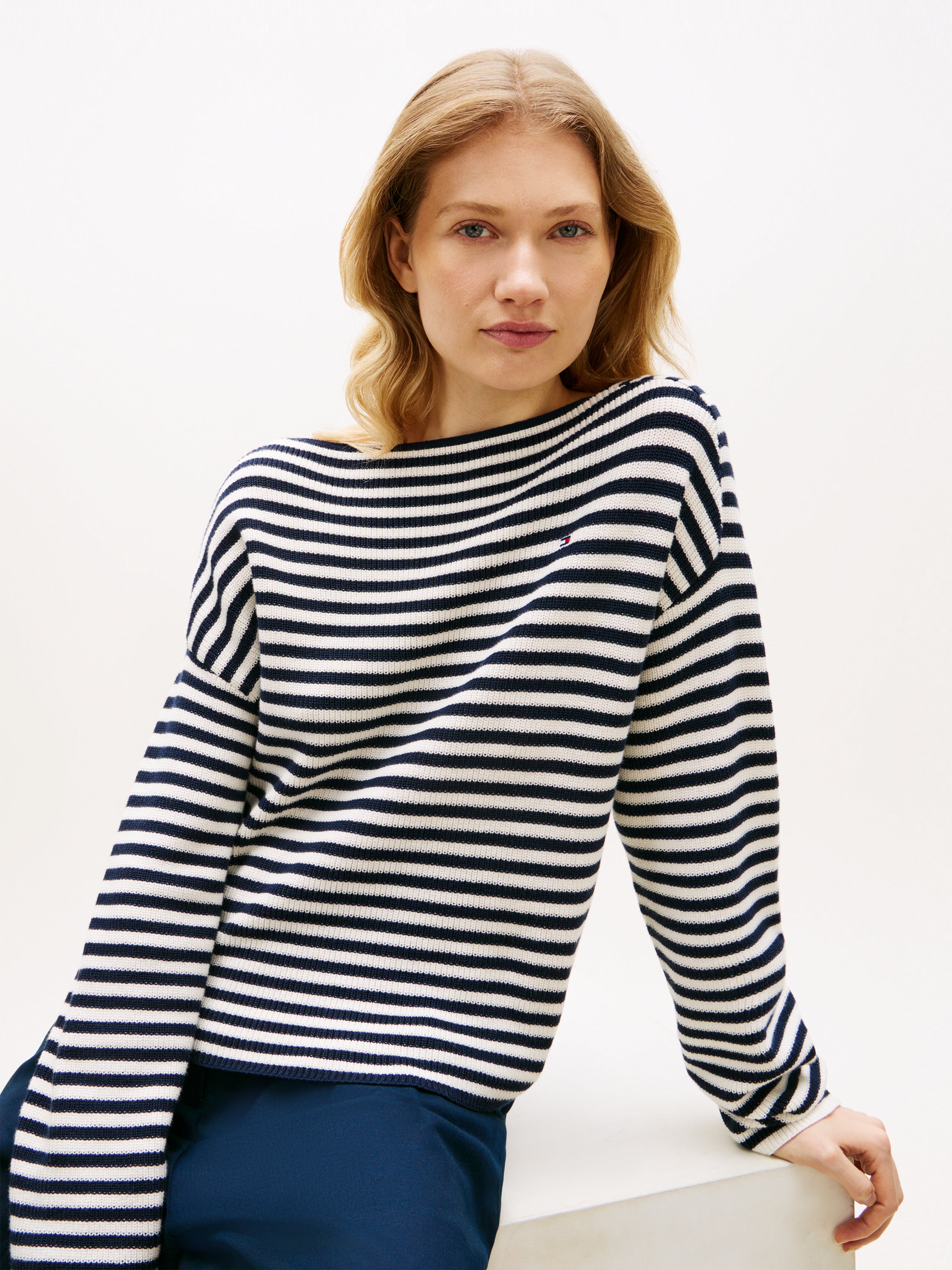 TOMMY HILFIGER Sportswear Division Damen T-Shirt Oversized Baumwolle