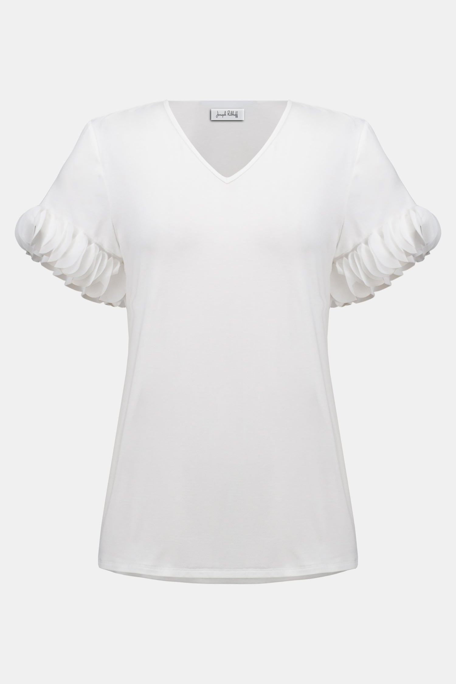 Joseph Ribkoff Jersey-Oberteil Damen V-Ausschnitt Laser-Cut