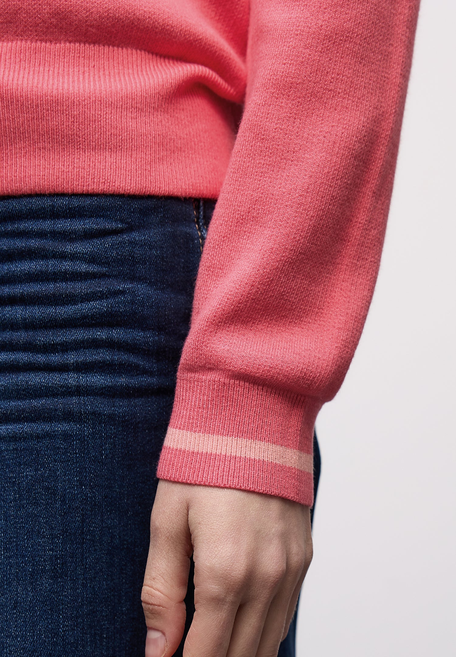 Street One Damen Feinstrickpullover Kontrastdetails Rundhalsausschnitt Viskosemix