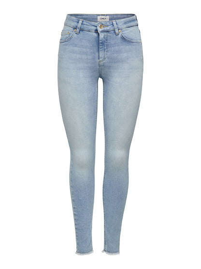 ONLY Skinny Fit Jeans Damen Knöchellang Mittlere Taille