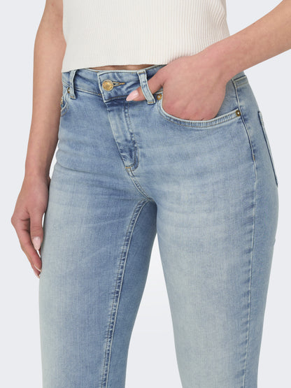 ONLY Skinny Fit Jeans Damen Knöchellang Mittlere Taille