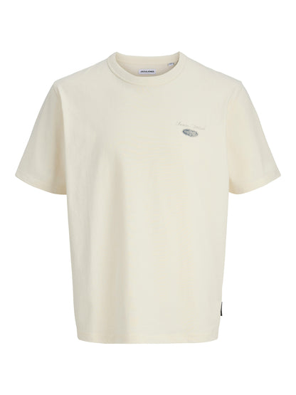 Jack &amp; Jones T-Shirt Erwachsene Rundhalsausschnitt Kurzarm Eingesetzte Ärmel Aufdruck Baumwolle