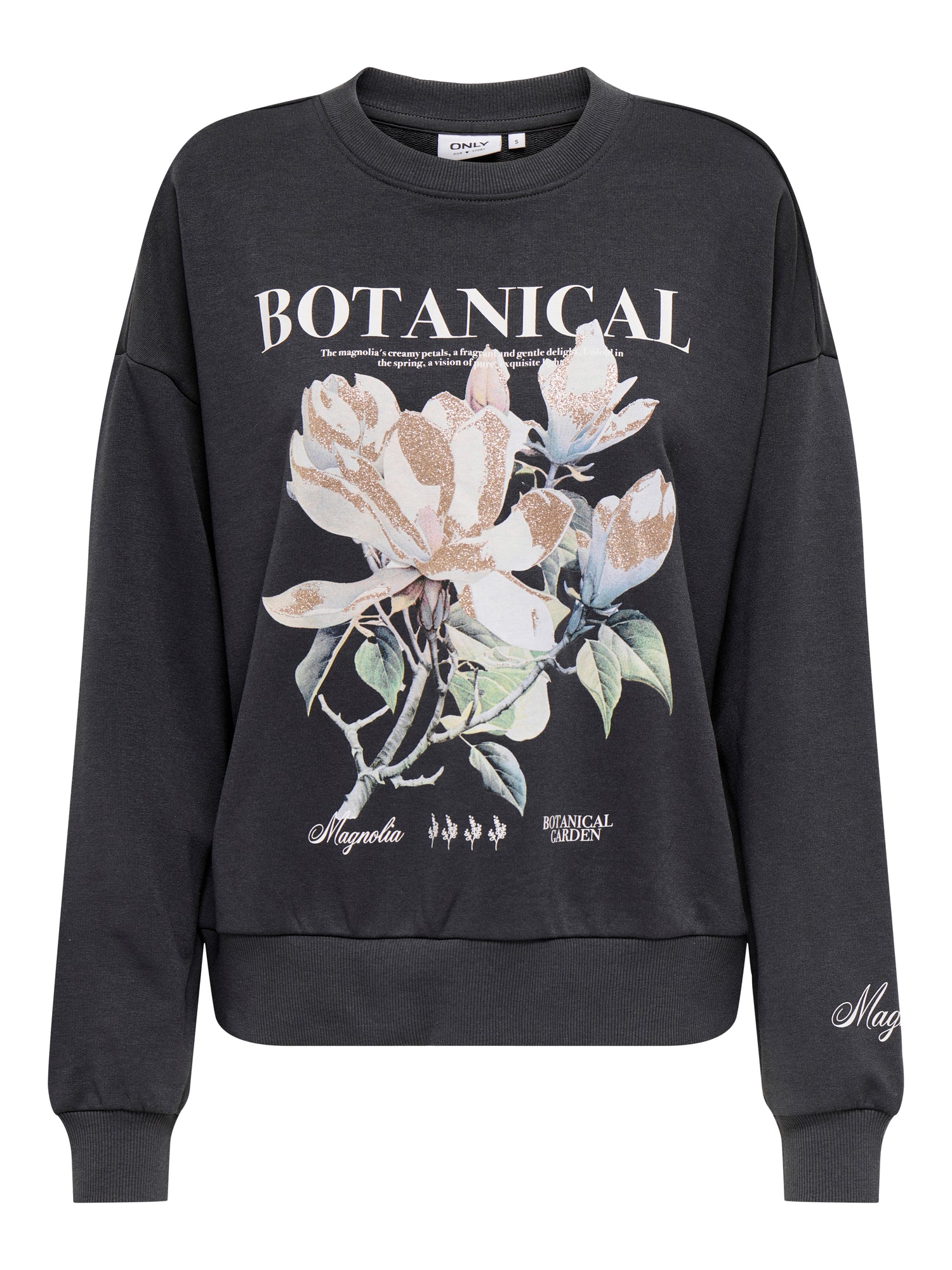 ONLY Basic Teenager Sweatshirt Rundhals Langarm Print Locker geschnitten 60 % Baumwolle 40 % Polyester