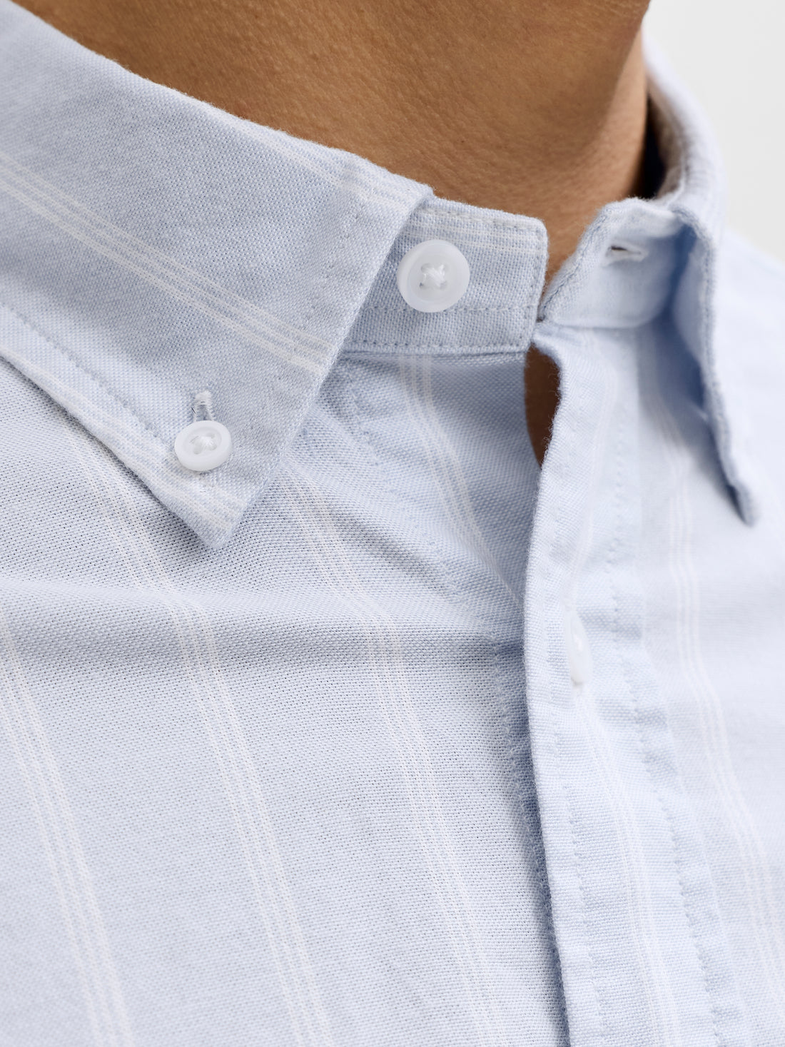 Jack &amp; Jones Zeitloses Herren Hemd Button-Down Langarm Normal geschnitten 100 % Baumwolle
