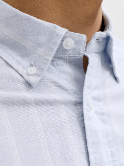 Jack &amp; Jones Zeitloses Herren Hemd Button-Down Langarm Normal geschnitten 100 % Baumwolle