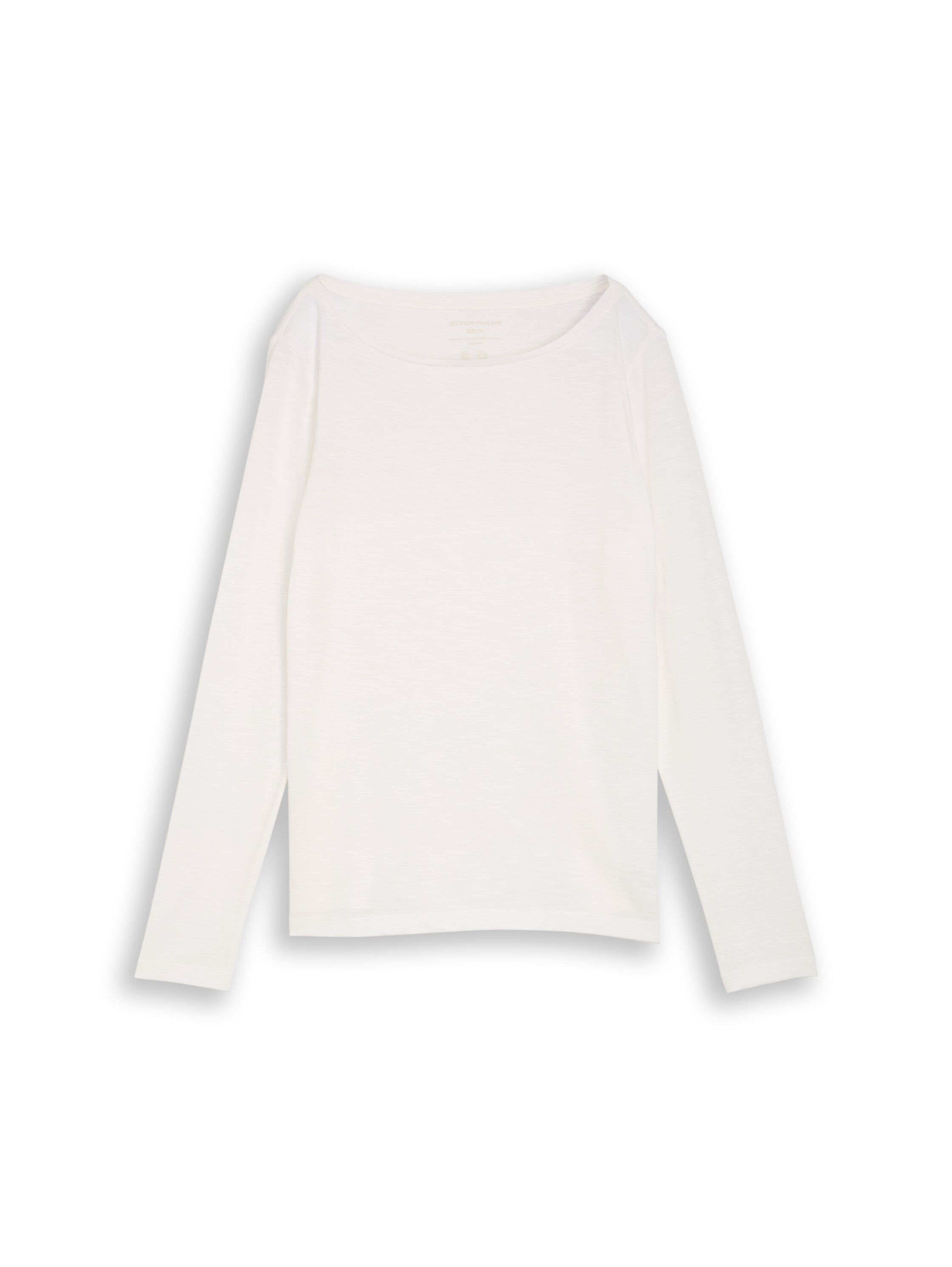 Tom Tailor Denim Unisex Basic Longsleeve U-Boot-Ausschnitt aus Baumwolle
