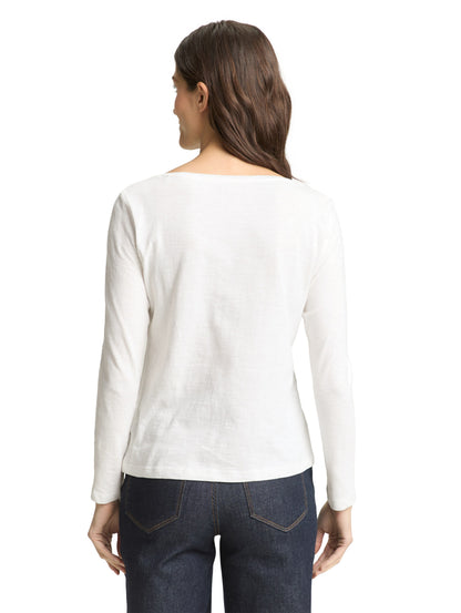 Tom Tailor Denim Unisex Basic Longsleeve U-Boot-Ausschnitt aus Baumwolle