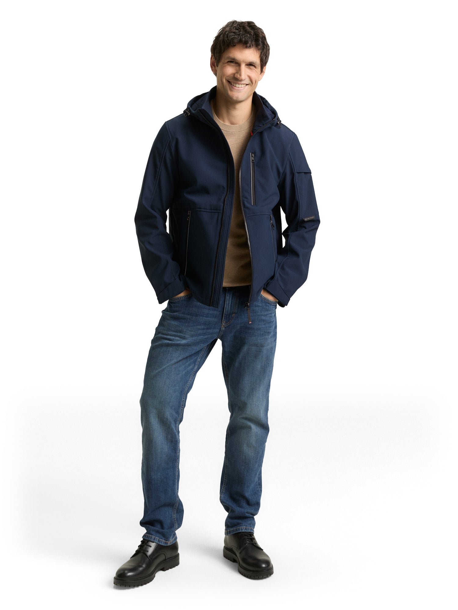 TOM TAILOR Softshell Jacke Herren Kapuze Outdoor Jacke Wasserabweisend