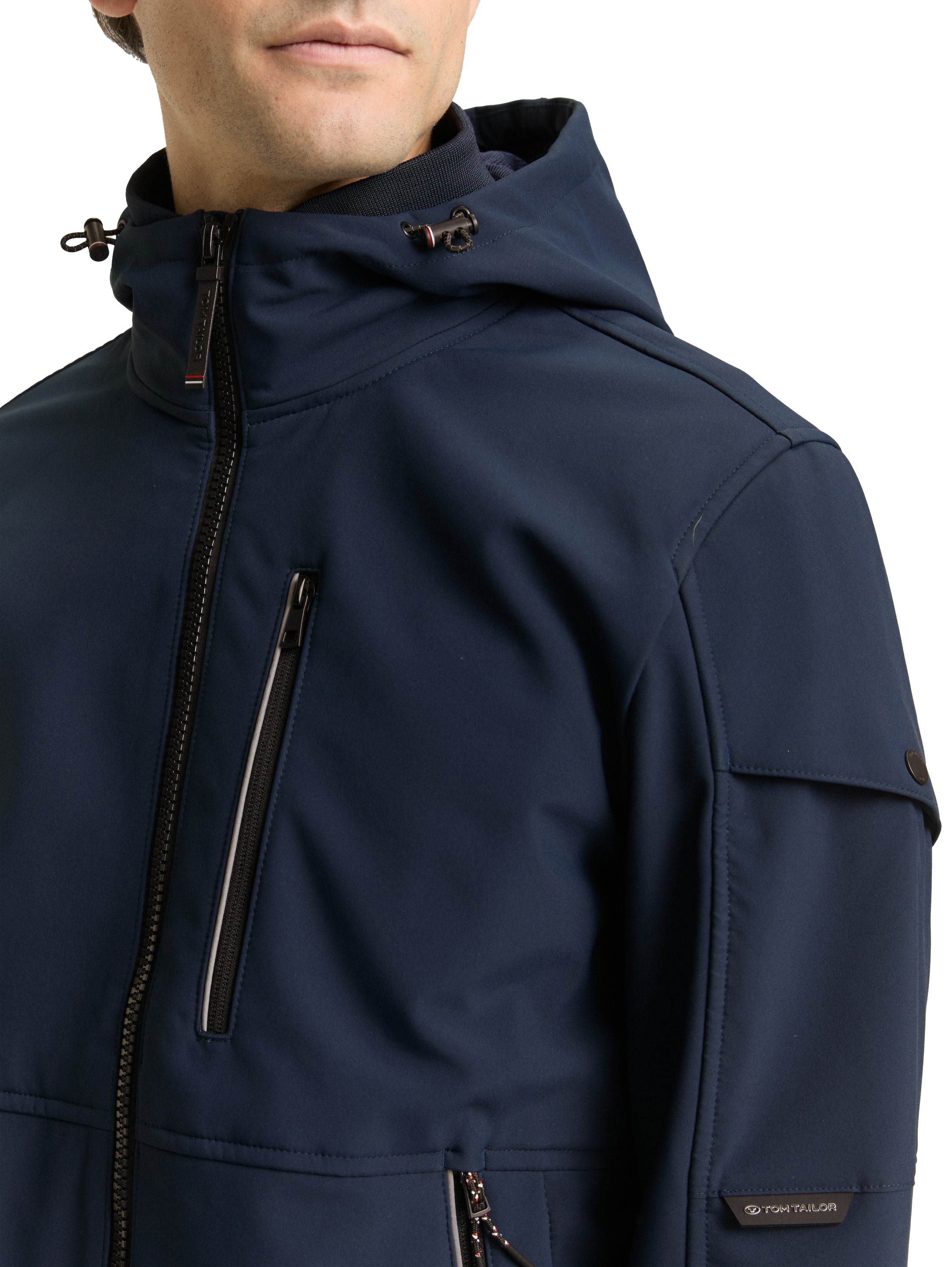 TOM TAILOR Softshell Jacke Herren Kapuze Outdoor Jacke Wasserabweisend