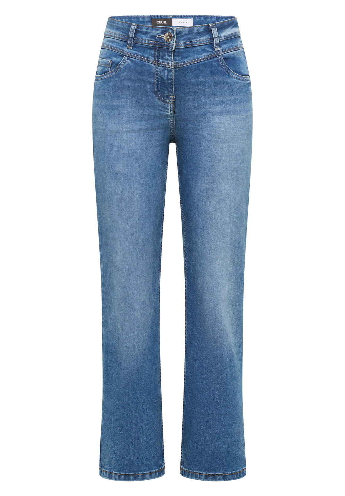 CECIL Damen Bootcut Jeans Toronto High Waist Slim Fit