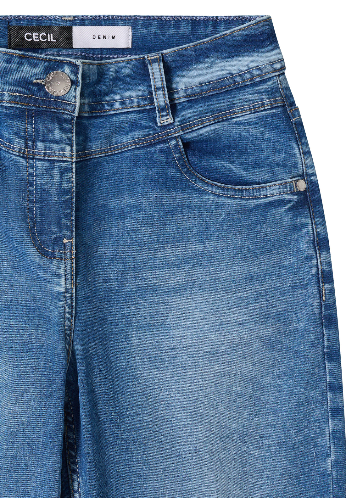 CECIL Damen Bootcut Jeans Toronto High Waist Slim Fit