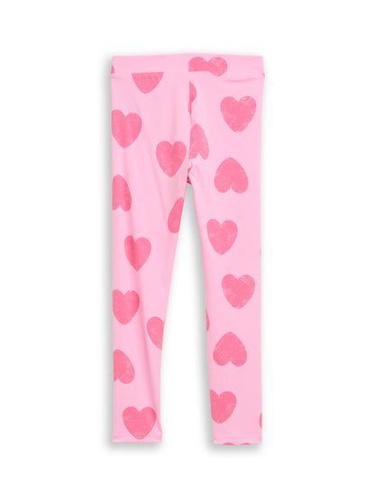TOM TAILOR Gemusterte Kinder Leggings Herz-Motiv Stretch Baumwolle