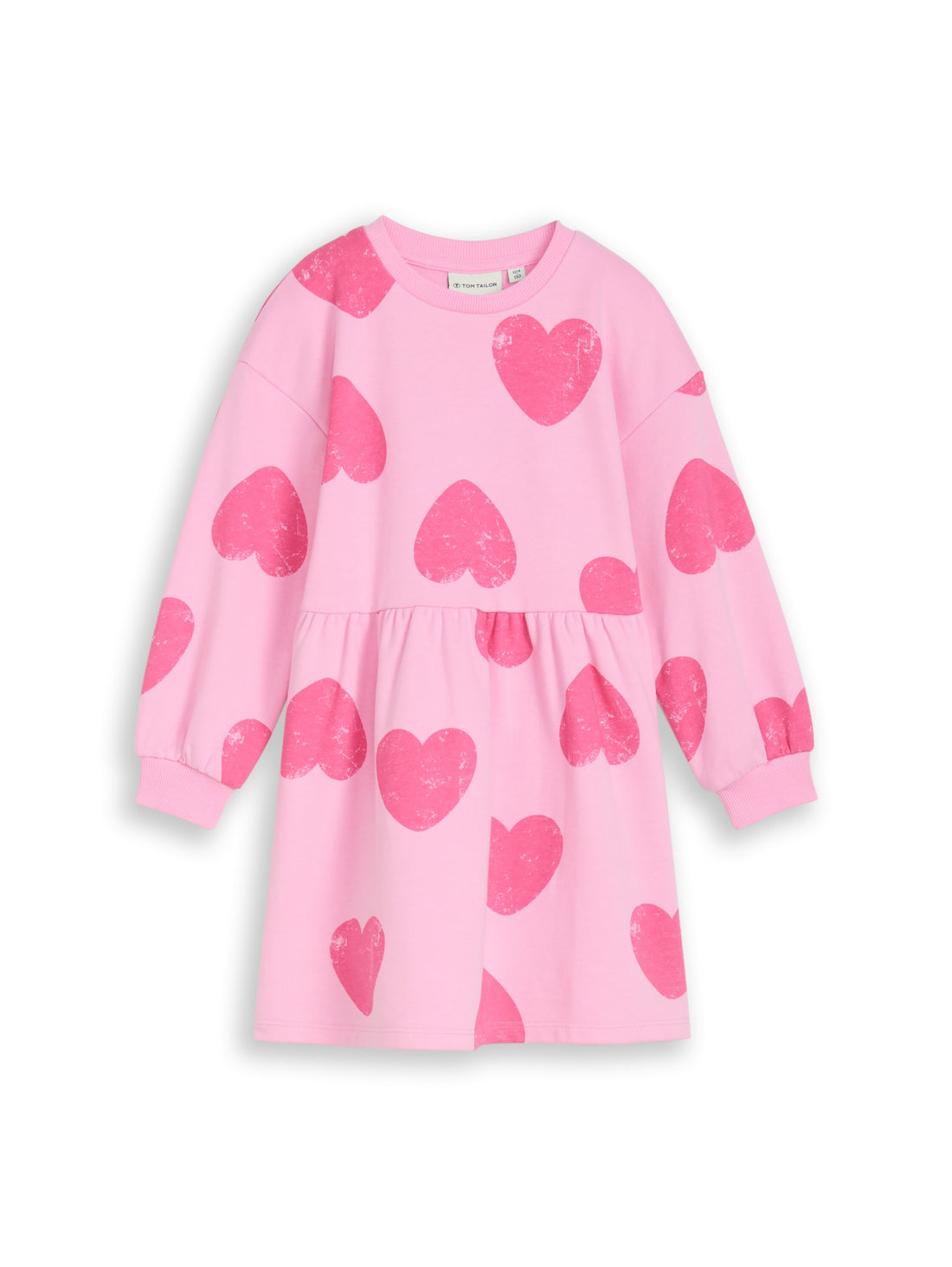 TOM TAILOR Kurzes Sweatshirtkleid Kinder Herz-Motiv Elastic