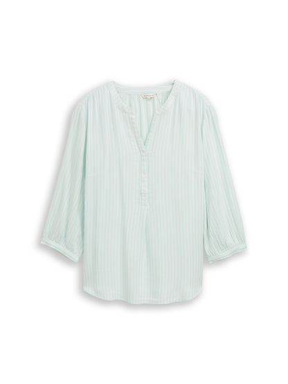 Tom Tailor Damen Bluse 3/4-Arm Raffungen Viskose