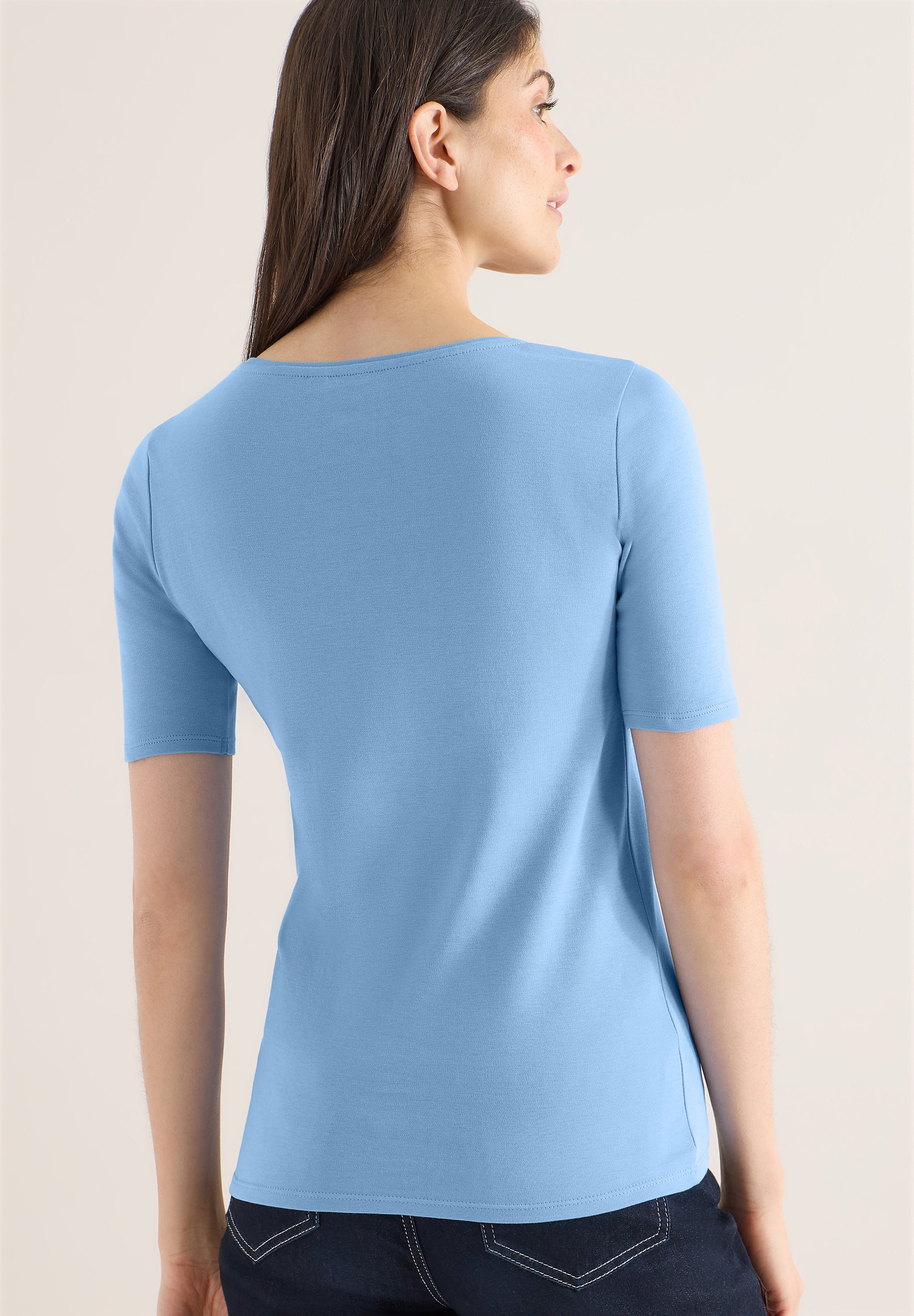 CECIL Damen T-Shirt Lena Rundhalsausschnitt 100% Baumwolle