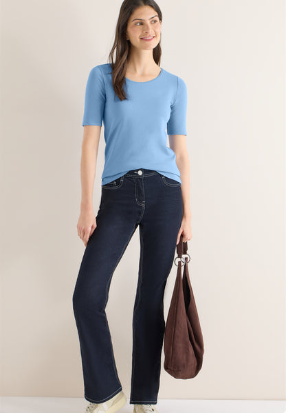 CECIL Damen T-Shirt Lena Rundhalsausschnitt 100% Baumwolle