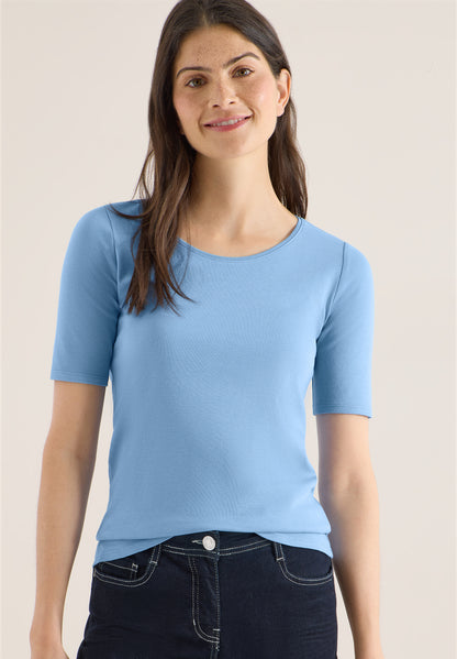 CECIL Damen T-Shirt Lena Rundhalsausschnitt 100% Baumwolle