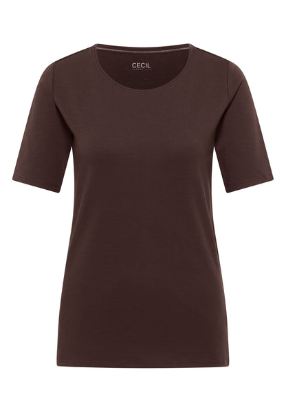 CECIL Damen T-Shirt Lena Rundhalsausschnitt 100% Baumwolle