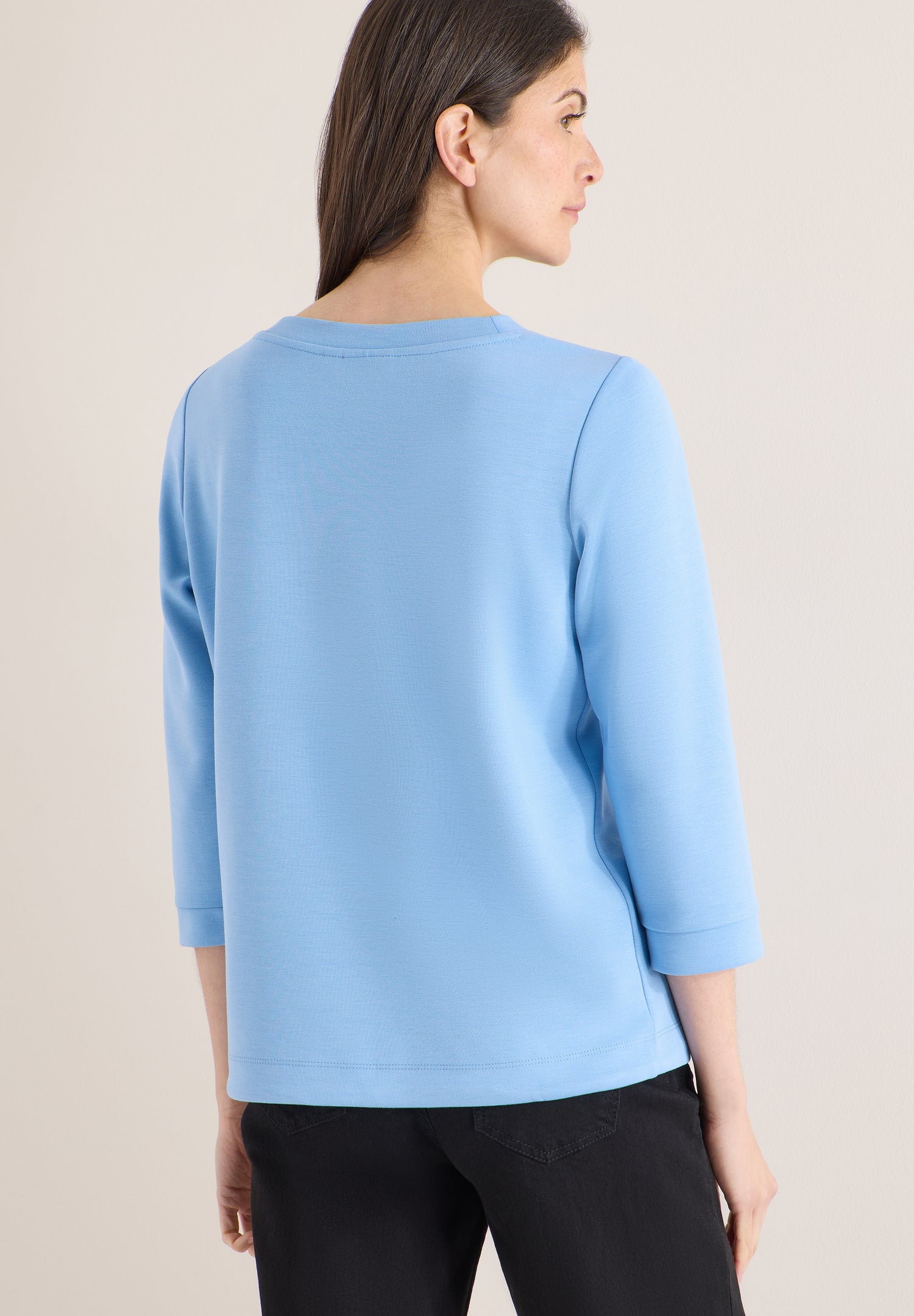 CECIL Damen Shirt U-Boot-Ausschnitt 3/4-Arm Weich und vielseitig