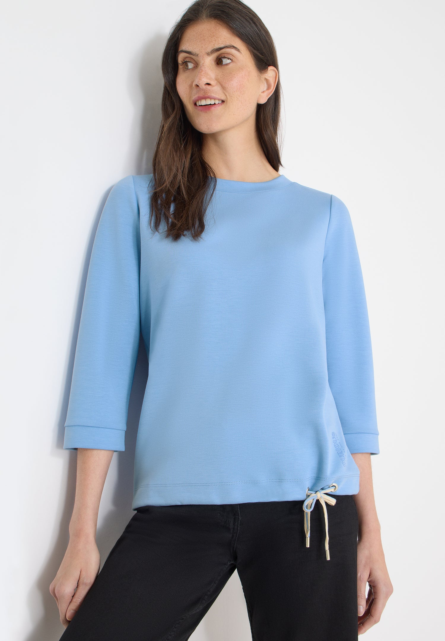 CECIL Damen Shirt U-Boot-Ausschnitt 3/4-Arm Weich und vielseitig