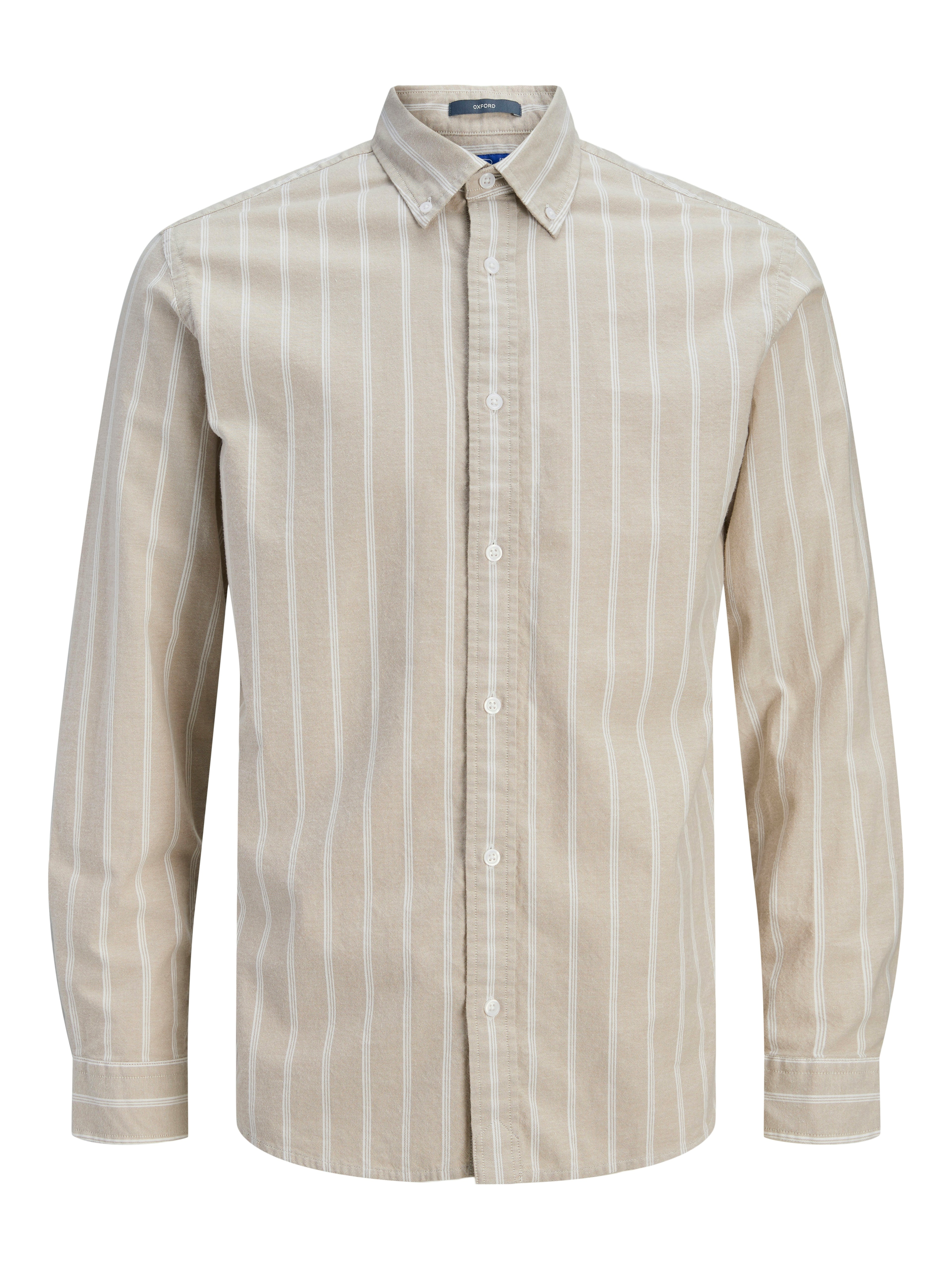 Jack &amp; Jones Zeitloses Herren Hemd Button-Down Langarm Normal geschnitten 100 % Baumwolle