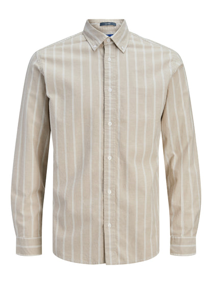 Jack &amp; Jones Zeitloses Herren Hemd Button-Down Langarm Normal geschnitten 100 % Baumwolle