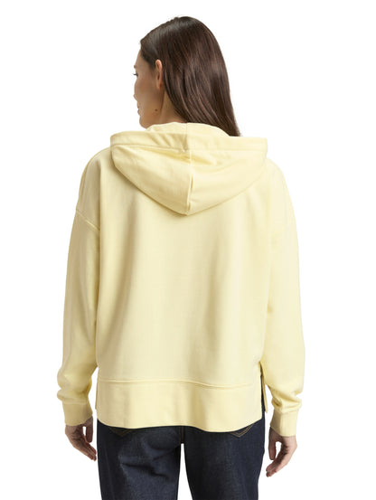Tom Tailor Denim Damen Hoodie Sweatshirt mit tonalem 3D-Herz