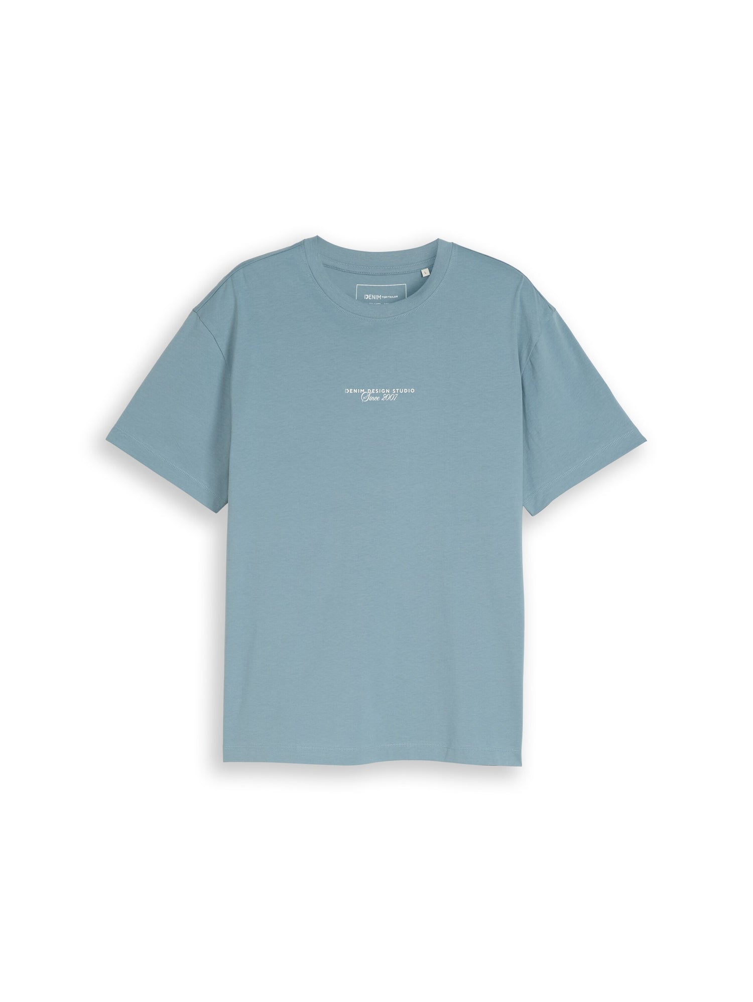 Tom Tailor Denim Male T-Shirt Relaxed Fit mit Schriftzug auf der Brust