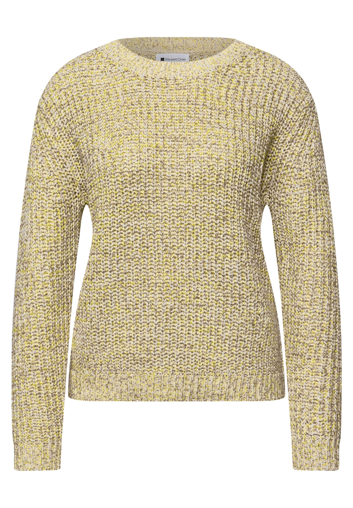 Street One Damen Grobstrickpullover Rundhalsausschnitt Gemütlich Baumwollmix