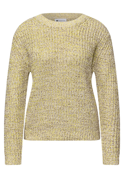 Street One Damen Grobstrickpullover Rundhalsausschnitt Gemütlich Baumwollmix