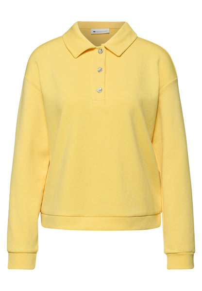Street One Damen Poloshirt Langarm Sportiv Jerseyshirt