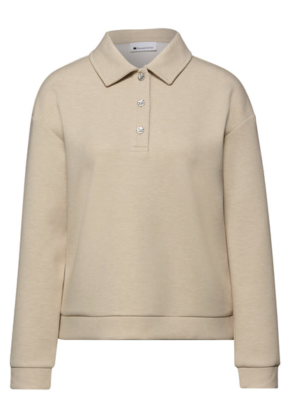 Street One Damen Poloshirt Langarm Sportiv Jerseyshirt