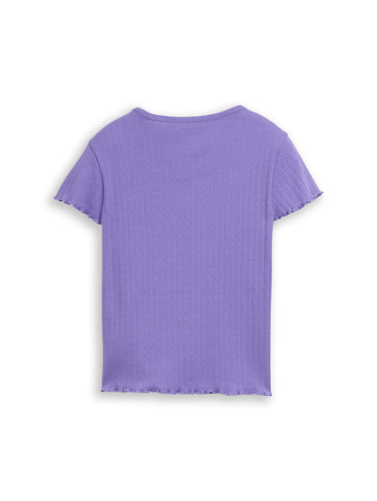 Tom Tailor Denim Kinder T-Shirt mit gewellten Saumkanten