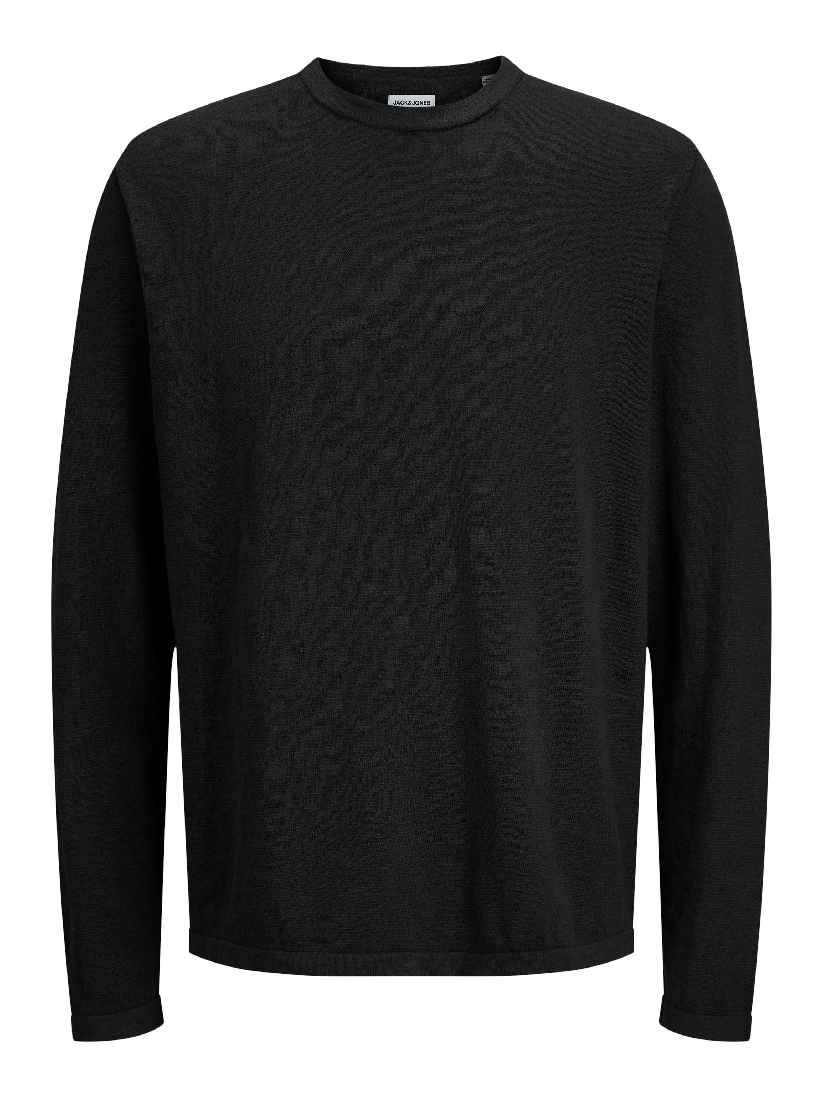 Jack &amp; Jones Strickpullover Herren Langarm Normal geschnitten Baumwolle Leinen