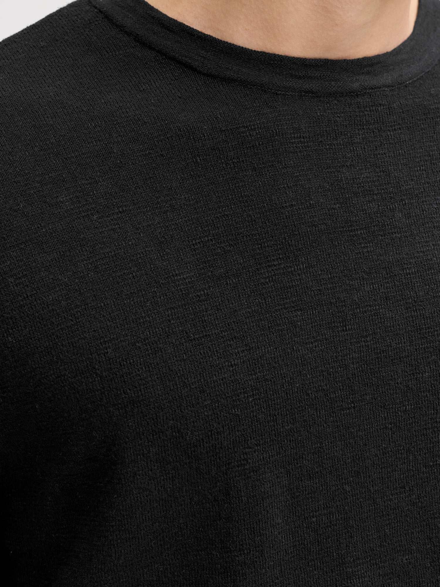 Jack &amp; Jones Strickpullover Herren Langarm Normal geschnitten Baumwolle Leinen