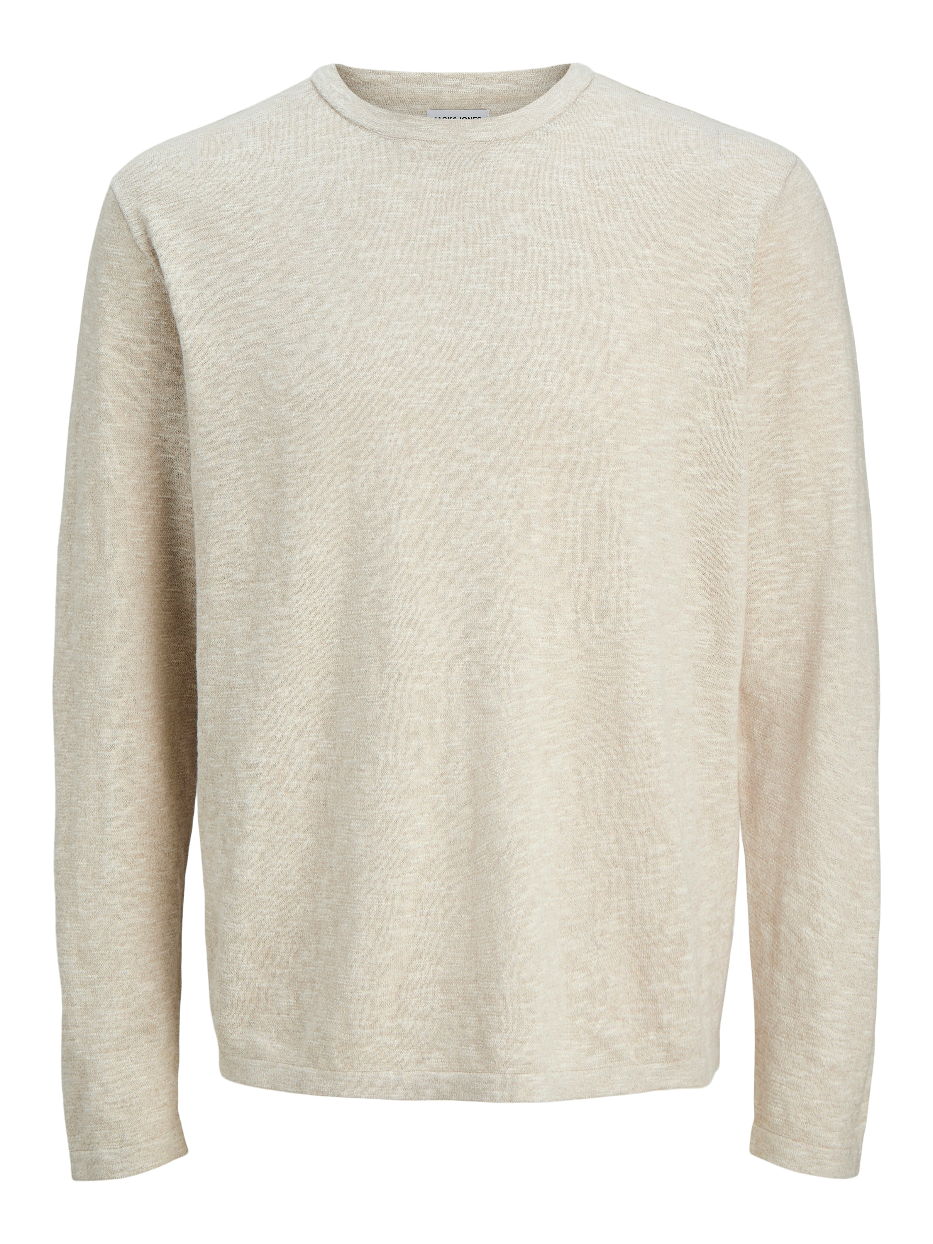 Jack &amp; Jones Strickpullover Herren Langarm Normal geschnitten Baumwolle Leinen
