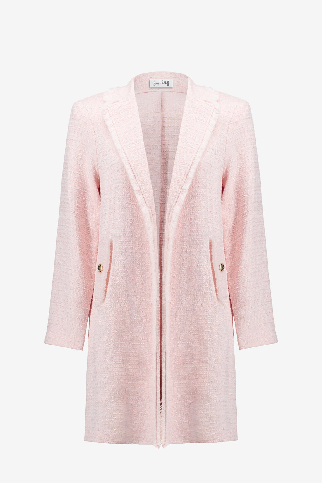 Joseph Ribkoff Bouclé-Mantel Damen Mantel mit Fransen und Knöpfen